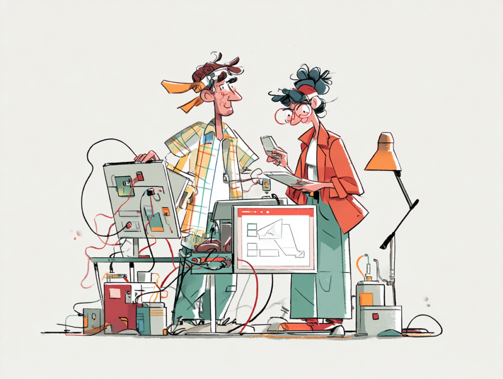 people working on a website
